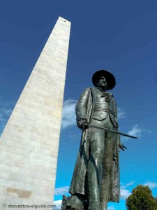 Prescott at the Bunker Hill Monument - Freedom Trail Stop 16