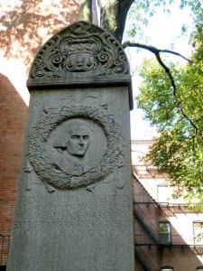 John Hancock pierre commémorative