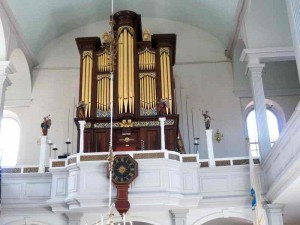 Old North Church Showing Clock & Organ